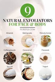 Top 9 Natural Exfoliators For Your Face And Body Includes Diy Recipes In 2020 Natural Exfoliant Natural Exfoliator Face Diy Exfoliating Face Scrub
