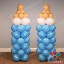 Baby Bottle Balloon Columns Boy Baby Shower Balloon Decorations Partywithballoo Baby Shower Balloon Decorations Baby Shower Balloons Baby Shower Decorations