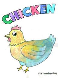 Chickens are animals that are often raised. Free Chicken Coloring Page The Tucson Puppet Lady