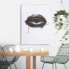 We love the sequins details on the lips to create a little sparkle on the walls. Dilwe Black Lips Canvas Prints On Canvas Wall Art Decor For Living Room Bedroom Home Decorations Walmart Com Walmart Com