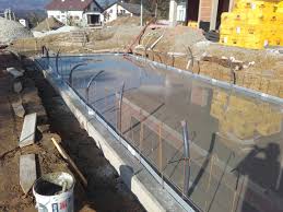 Betonierte Bodenplatte Des Pools Architecture
