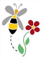 Pochoir Adhesif 10 X 7 Cm Abeille Fleur Pochoir Abeille Deco Creche