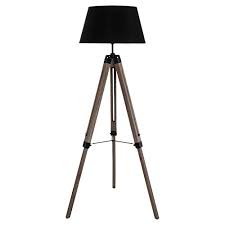 Codes promo, ventes flash, livraison offerte, trouvez le produit de vos rêves à prix. Lampadaire Sur Trepied Esprit Industriel Pied En Bois Abat Jour Noir