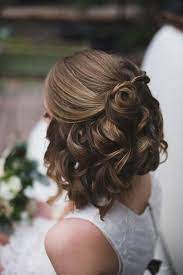 Updos are great if you are looking for wedding hairstyles for curly hair with a veil. Top 11 Bridal Hairstyles For Curly Hair To Rock On Your D Day Short Wedding Hair Short Hair Updo Medium Length Hair Styles