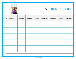 Frozen Chore Chart Free Printable Allfreeprintable Com