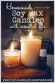 How to make your own soy candles with essential oils. Homemade Soy Candles With Essential Oils The House Homestead