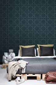 Dark blue wallpaper for walls. Wallpaper Graphic Lines Dark Blue Estahome