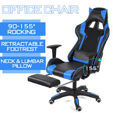 Gaming Chair Racing Style High Back Office Swivel Chair Reclining Ergonomic Chair With Headrest Backrest Armrests Footrest Walmart Com In 2020 Ergonomic Chair Swivel Office Chair Chair