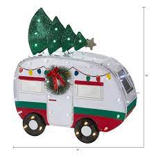 See more ideas about camper lights, camper, vintage camper. Holiday Time Light Up Led Outdoor Camper With Christmas Tree Decoration 28 Walmart Com Walmart Com
