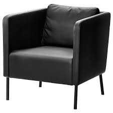 Brown faux leather wingback armchair. Ekero Armchair Kimstad Black Ikea Ireland