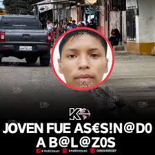 Machala Jean Pierre Vera Cornejo, fue as3sinad0 a b@l@z0s en el barrio 19  de Noviembre, cerca del mercado de La Granja, en Machala, alrededor de las  14:30 de este 1 de enero