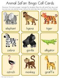 Animal Safari Bingo Game Bingo Safari Game Bingo Games