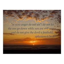 Don T Let The Sun Set On Your Anger Sunset S Last Moment With Ephesians 4 26 27 Postcard Zazzle Com Ephesians Good Morning Prayer Christian Devotions