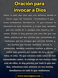 Oracion Para Invocar A Dios In 2020 God Prayer Catholic Prayers Prayers