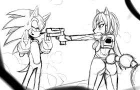 1058716 drawing, illustration, monochrome, artwork, crossover, line art,  cartoon, Sonic the Hedgehog, Sonic, Star Fox, Krystal, sketch, black and  white, comics artist - Rare Gallery HD Wallpapers