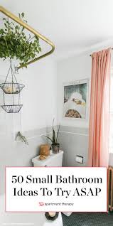 Then paint the cabinets white. 60 Best Small Bathroom Decorating Ideas Tiny Bathroom Layout Decor Tips Apartment Therapy