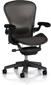 Amazon Com Herman Miller Classic Aeron Task Chair Tilt Limiter W Seat Angle Adj Lumbar Pad Fully Adj Vinyl Arms Standard Carpet Casters Home Kitchen