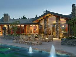 Also, check out our rear view house plans with lots of windows. Contemporary House Plan Rear Entry Photo Crane Grove Ranch Home Plan 011s 0003 House Plans And More