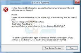 Fix System Restore Error 0x800700b7 Appuals Com