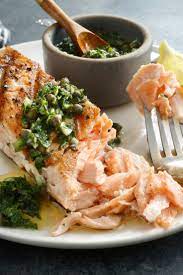 Salmon In Parsley Sauce Recipe Recipe Salmon Recipes Salmon Dishes Sauce For Salmon