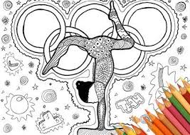 Olympic Coloring Artistic Gymnastics Coloring Gym Coloring Etsy Ginnastica Artistica Ginnastica Olimpiadi