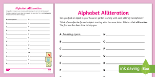 There are many great alliterations. Free Alphabet Alliteration P4 Home Learning Scavenger Hunt