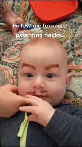 Sinister baby is sinister...adorably so#sinisterbaby #evillaugh #babytok  #momtok #dontworryitswashable