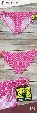 Body Glove Pink Geometric String Bikini Bottom Xl 82 Nylon