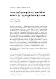 Maybe you would like to learn more about one of these? Pdf From Pudeur To Plaisir Grandville S Flowers In The Kingdom Of Fashion