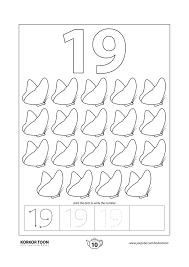 Numbers Coloring Book For Kids Number 19 Coloring Books Numbers For Kids Kids Coloring Books
