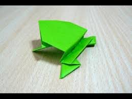Cara Membuat Melompat Katak Origami Seni Melipat Kertas Youtube