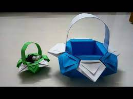 How To Make Origami Basket Easy Origami Paper Basket Paper Craft Ideas For Kids Youtube Paper Basket Origami Origami Easy