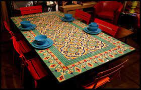 La casa de mexico specializes in selling spanish colonial furniture, rustic furniture, pottery and décor. Dining Table Design Tile Table Stenciled Dining Table