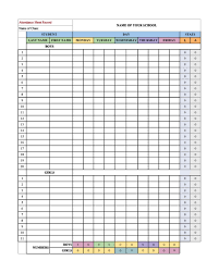 Printable attendance sheet is a type of document that is used for salary purposes. 43 Free Printable Attendance Sheet Templates Templatelab