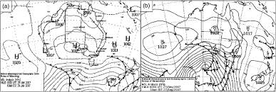 Bureau Of Meteorology Synoptic Charts For Two Instances