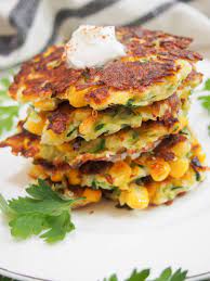 Yes, fried foods can be light! Zucchini Corn Fritters Caroline S Cooking