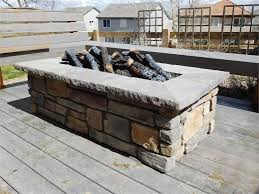 Attach glass box to planter. 61 X 31 Rectangle Custom Stone Gas Fire Pit Colorado Hearth And Home