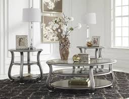 Ashley Furniture Coralayne 3pc Coffee Table Set Living Room Table Sets Coffee Table Silver Coffee Table