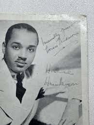 Vintage Orig HORACE HENDERSON Jazz Pianist Signed Autographed Photo Card