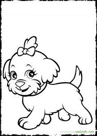 Free printable dog coloring pages if you're looking for more pet coloring pages then do check out our huge collection of cute dog coloring pages!on this page you'll find a huge range of pictures, from simple dog outlines for preschool kids to color in, adorably cute cartoon style dogs with personality, specific breeds (boxers, dachshunds, terriers, corgis, pomeranians, chow chows, dalmatians. Cute Puppies Coloring Pages For Kids Painah Com Gambar Hewan Hewan Gambar