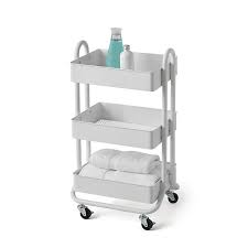 Use its large drawers to store everything from art and office supplies to cleaning or kitchen essentials. Salt 3 Tier Bath Storage Cart Bed Bath Beyond