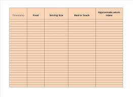 40 Simple Food Diary Templates Food Log Examples