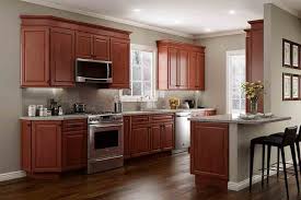 Buffet of buffet medium cherry with wood top by home styles. The Best Wall Colors To Update Stained Cabinets Rugh Design