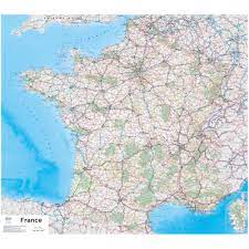Wall Map Of France France Laminated Wall Map