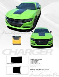 2015 2019 Dodge Charger Hood Stripe Vinyl Graphic Decals Hood 15 Hemi Daytona R T Srt 392 Hellcat Blackout Kit