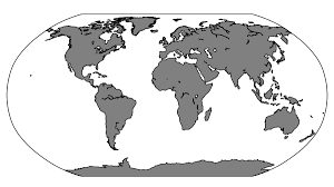Geographic chart with oceanic coastline and rivers. World Map Continents Not Labeled