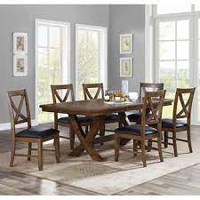 Tables come in various shapes, including oval, round, rectangular, square, and triangle to match your home's interior design. Valaria 7 Piece Dining Set Dining Room Design Dining Room Furniture Dining Room Table