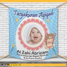.jenis, manfaat & cara membuat : Backdrop Background Banner Spanduk Tasyakuran Aqiqah 008 Shopee Indonesia