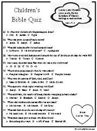 And they will ask you a lot of que. Childrens Bible Quiz Food For Those Growing Minds