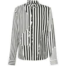 Black And White Button Up Shirt Mens Haider Ackermann Silk Shirt 1 120 Liked On Polyvore Featuring Men S Fashion Men S Clothing Men S S Silk Shirt Men White Silk Shirt Casual Shirts For Men